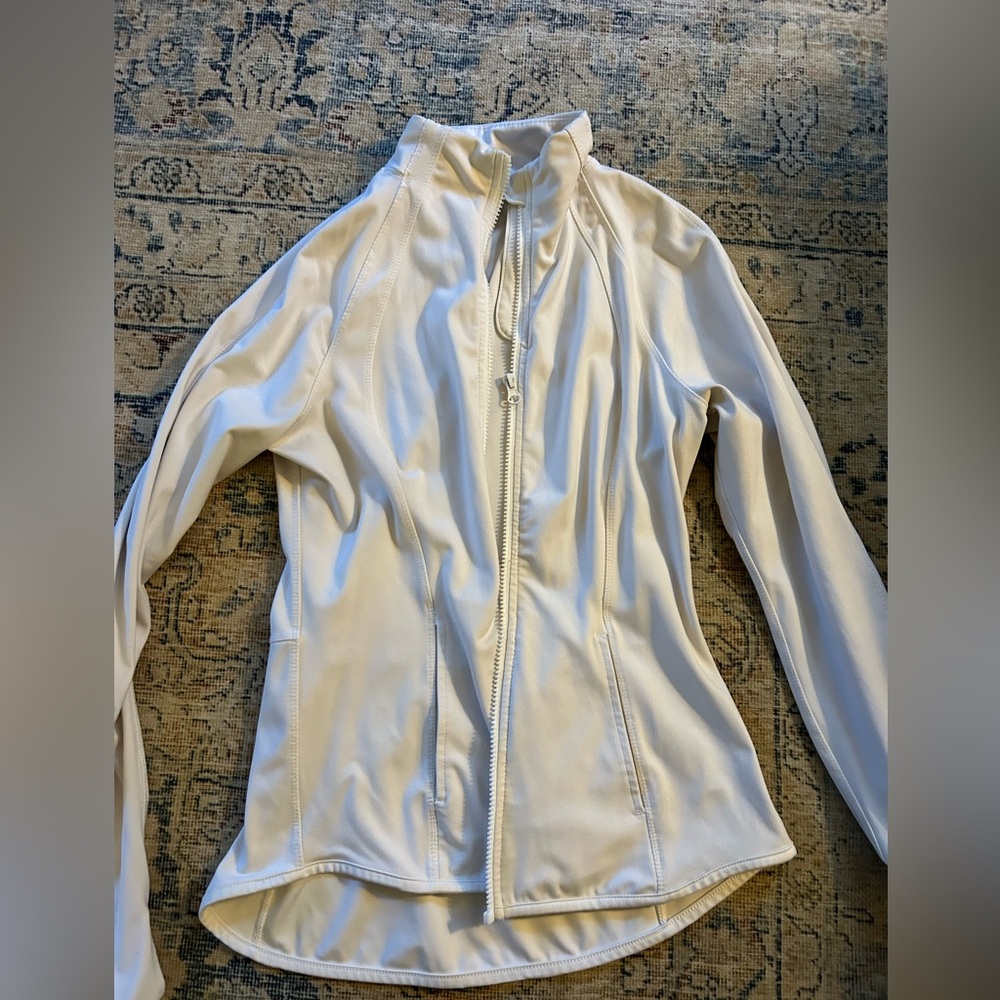Yogalicious white athletic zip up medium